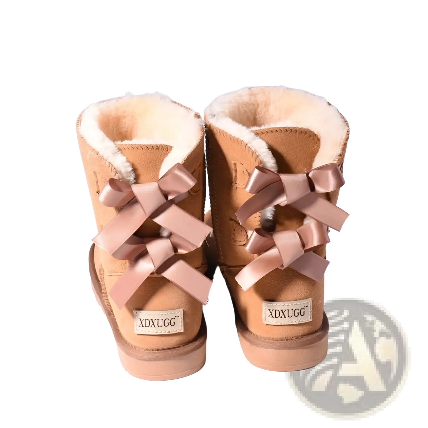 Women Snow Boots Warm Suede Fur Bow Winter Ankle Boots