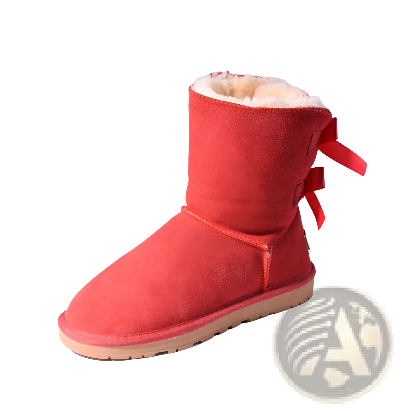 Women Snow Boots Warm Suede Fur Bow Winter Ankle Boots
