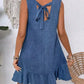 Sleeveless Ruffle Hem Summer Vacation Beach Dress