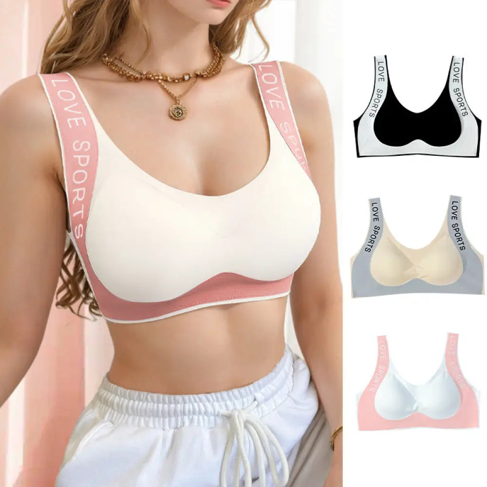 Seamless Love Sports Wide Strap Push Up Bra