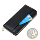 Women's Black Textured Leather Zip Around Wallet
