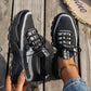 Women's Breathable Flyknit Mesh Lace-up Walking Sneakers