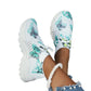 Women's Butterfly Print Mesh Breathable Running Sneakers
