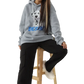 Women's Dalmatian Print Hoodie with Cat Ear Hood