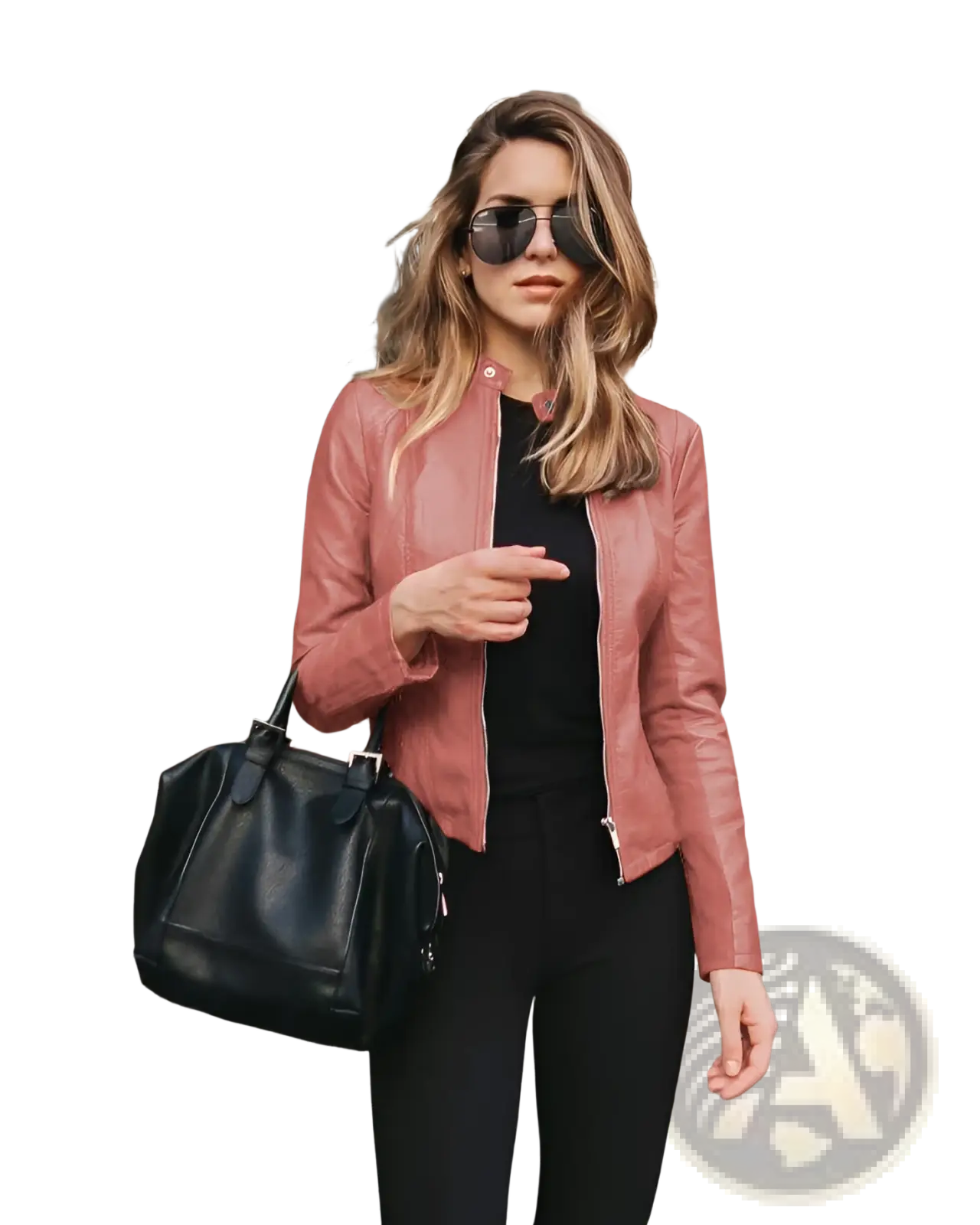 Women's Faux Leather Bomber Jacket Urban Casual Coat