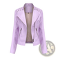 Women's Faux Leather Moto Jacket Slim Fit Biker Coat