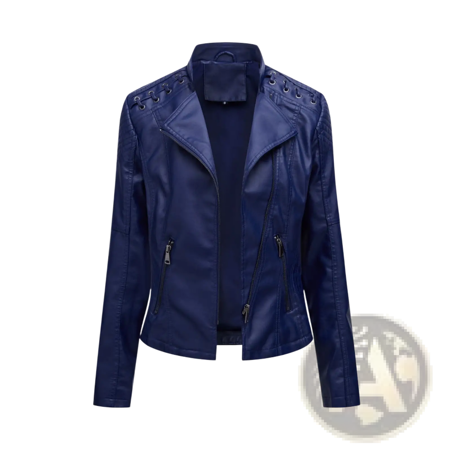 Women's Faux Leather Moto Jacket Slim Fit Coat