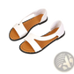 Women's Flat Leather Sandals Minimalist Strappy Shoes