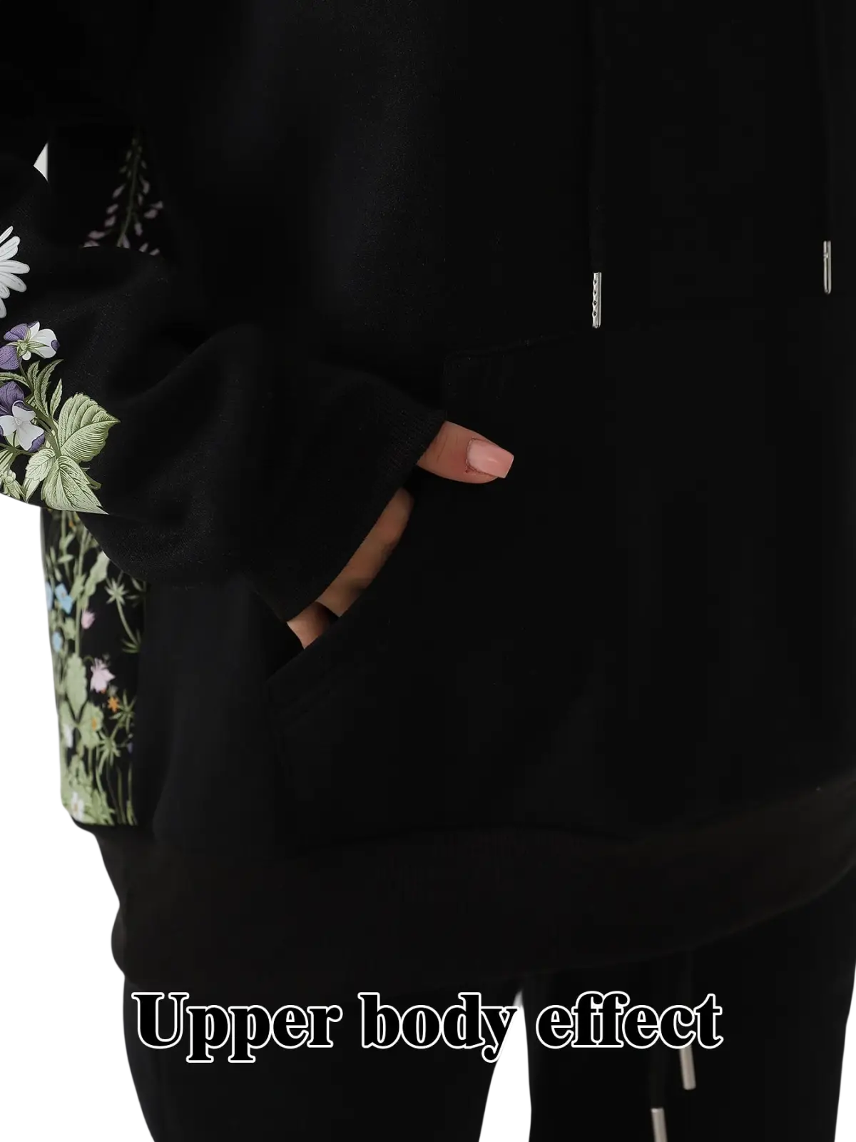 Women's Floral Embroidered Long Sleeve Hoodie