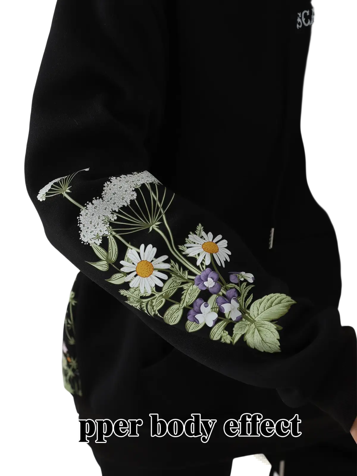 Women's Floral Embroidered Long Sleeve Hoodie