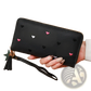 Women's Heart Pattern Leather Large Capacity Wallet