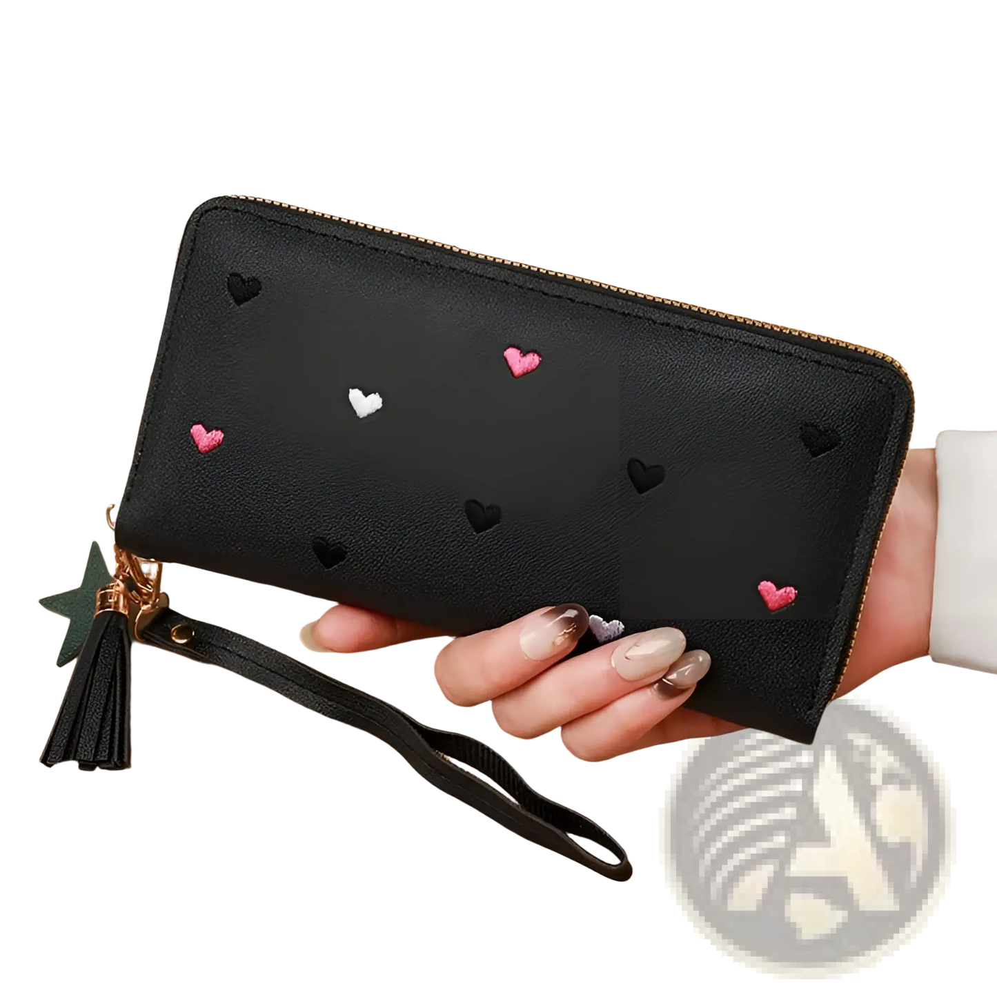 Women's Heart Pattern Leather Large Capacity Wallet