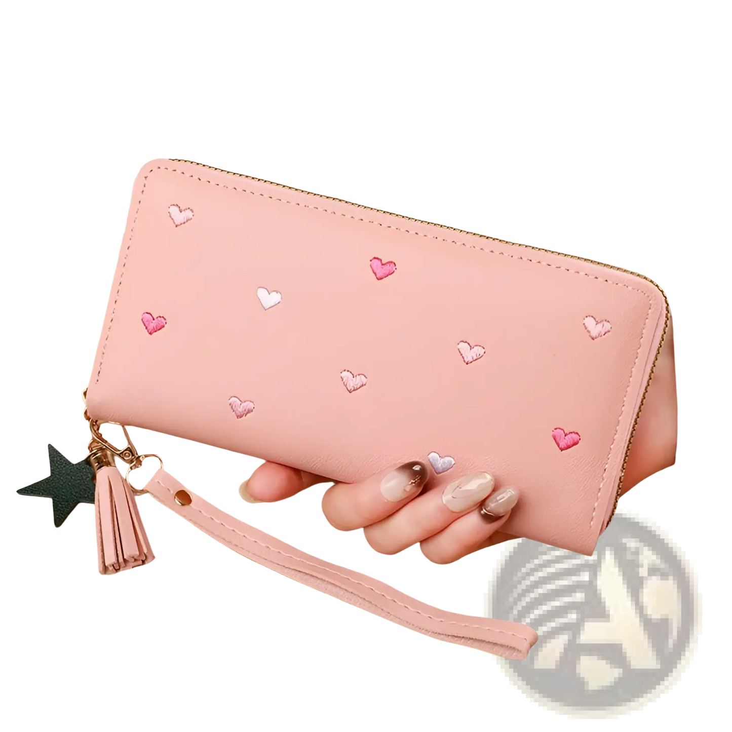 Women's Heart Pattern Leather Large Capacity Wallet