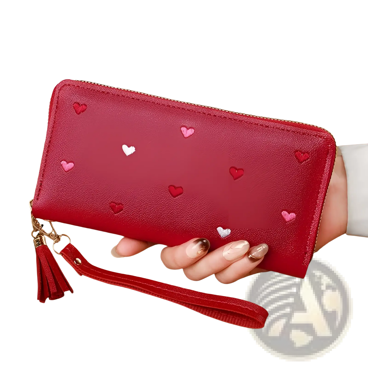 Women's Heart Pattern Leather Large Capacity Wallet