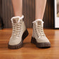 Women's Lace Up Fleece Lined Winter Fashion Snow Boots