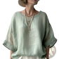 Women's Loose Linen Drop Shoulder Blouse