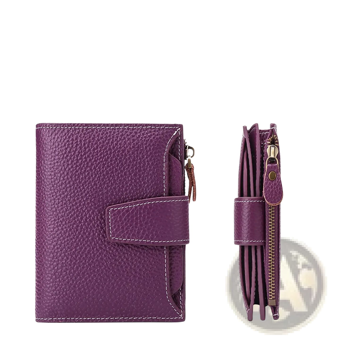 Women's Milled Cowhide Leather Short Wallet