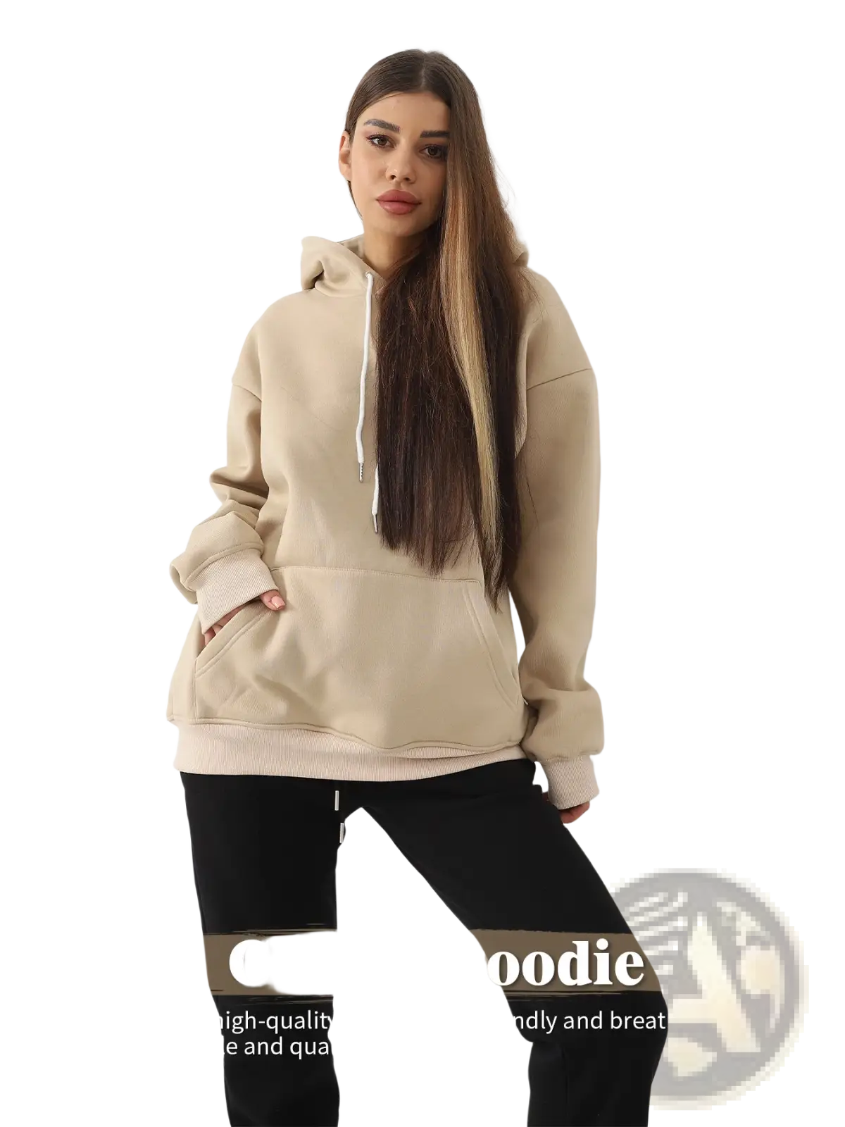 Women's Oversized Graphic Print Art Hoodie