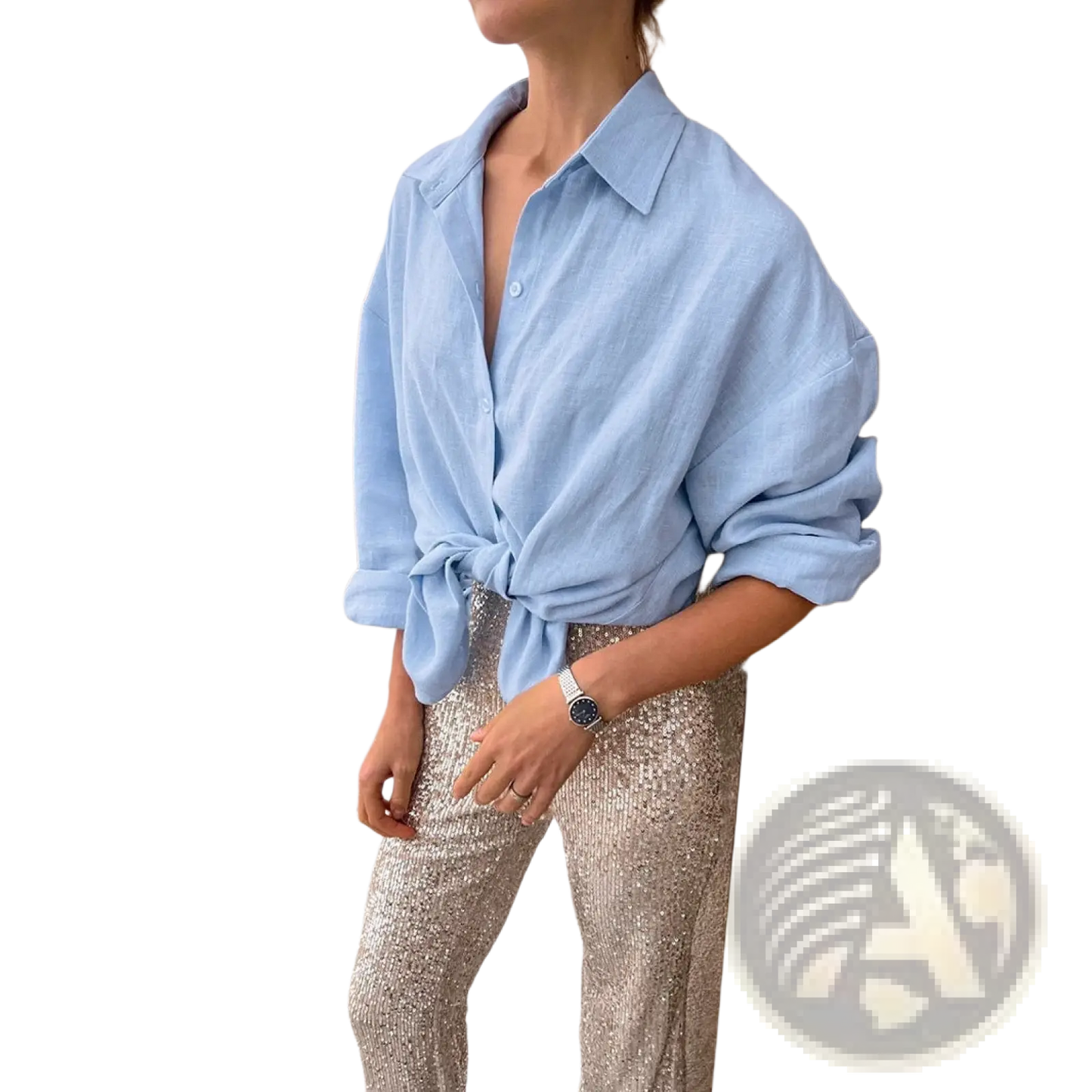 Women's Oversized Textured Button Up Cardigan Blouse