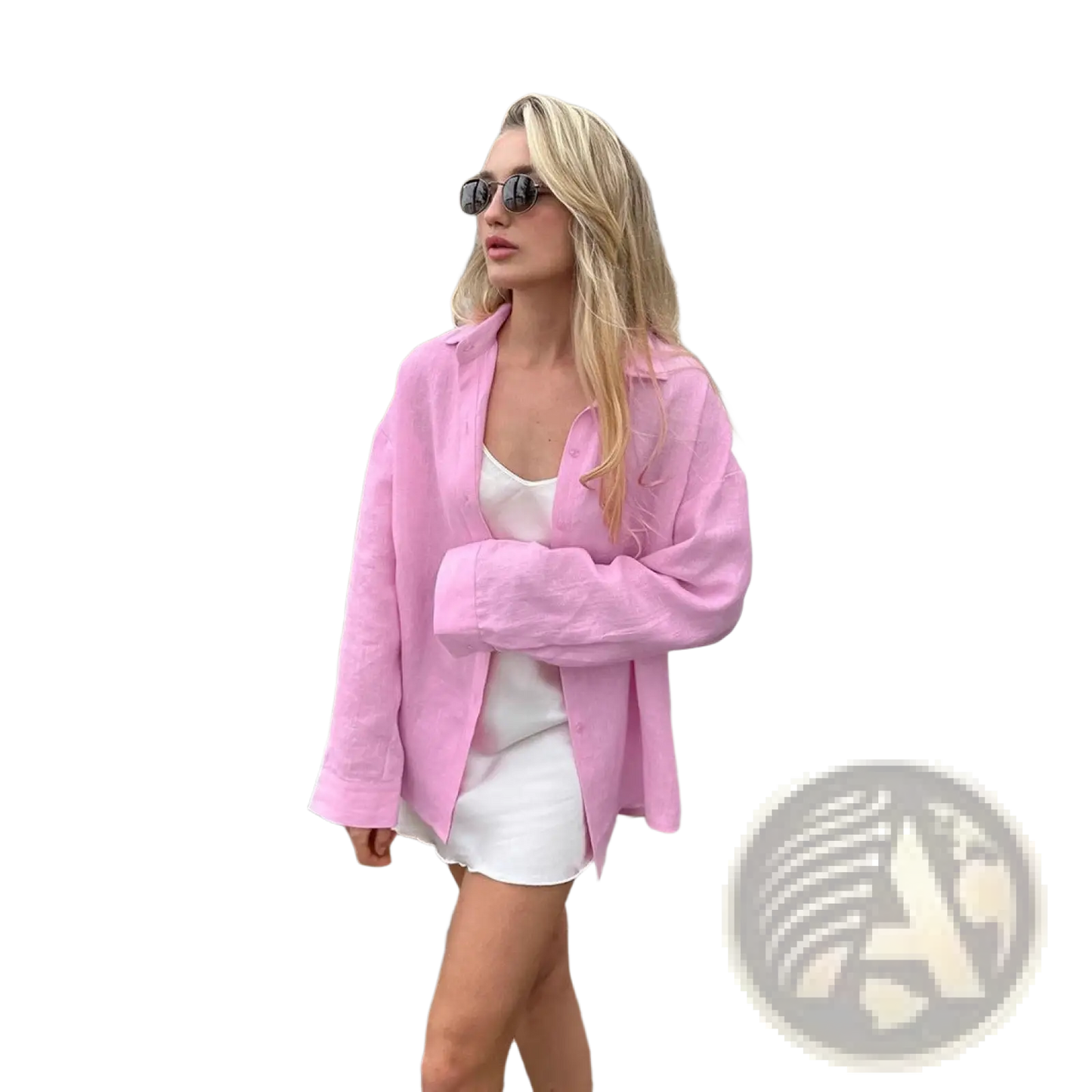 Women's Oversized Textured Button Up Cardigan Blouse