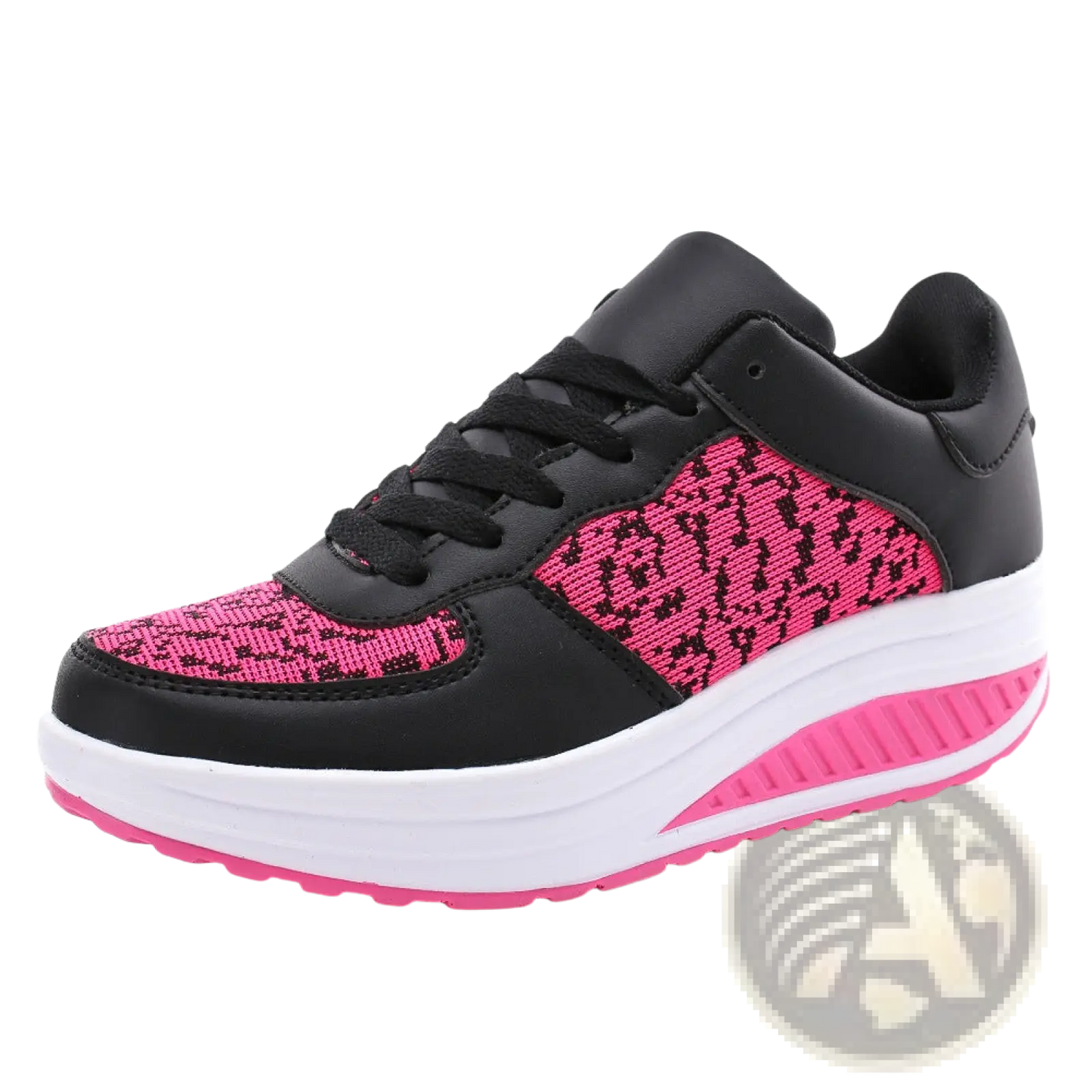 Women's Platform Sneakers Leather Mesh Sports Shoes