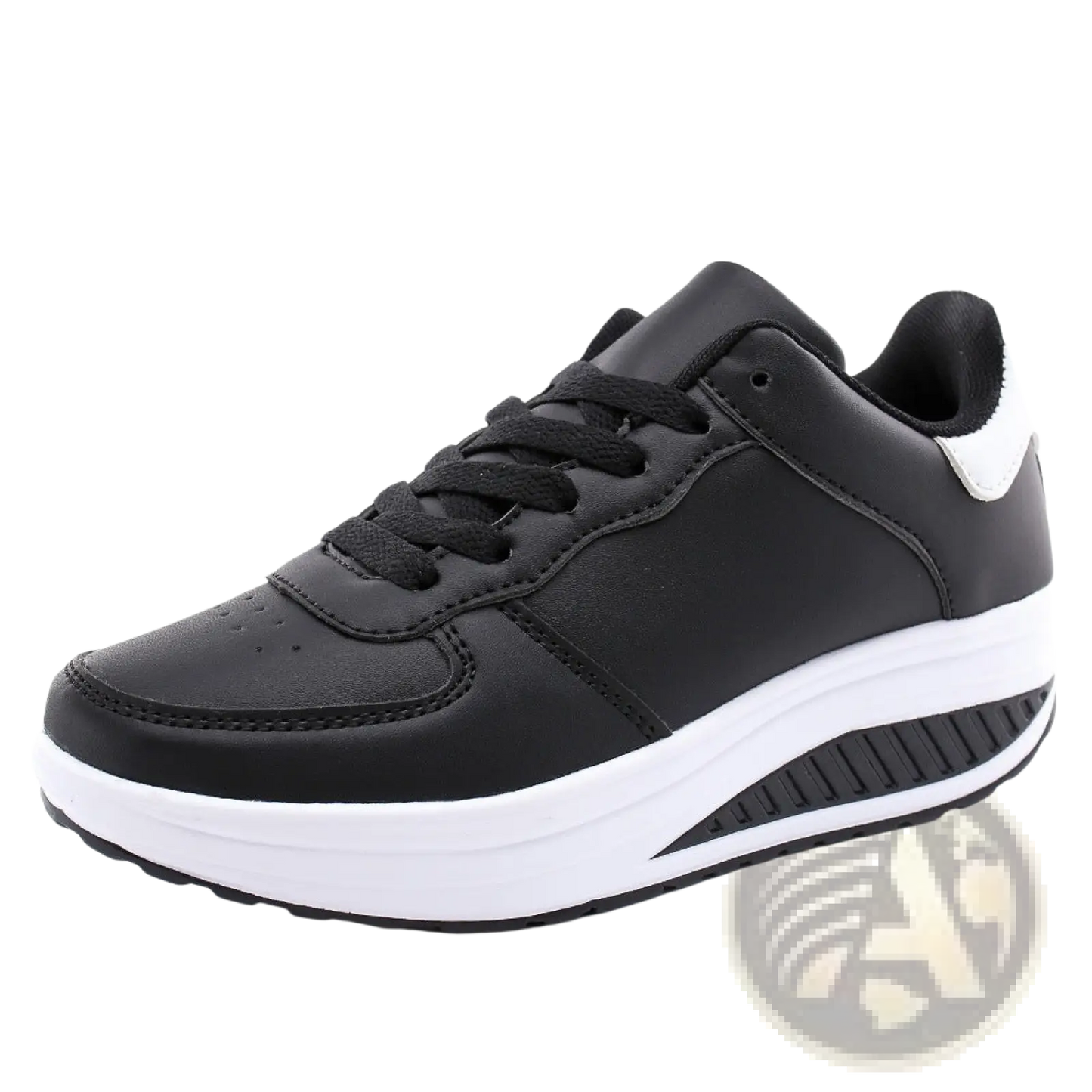 Women's Platform Sneakers Leather Mesh Sports Shoes