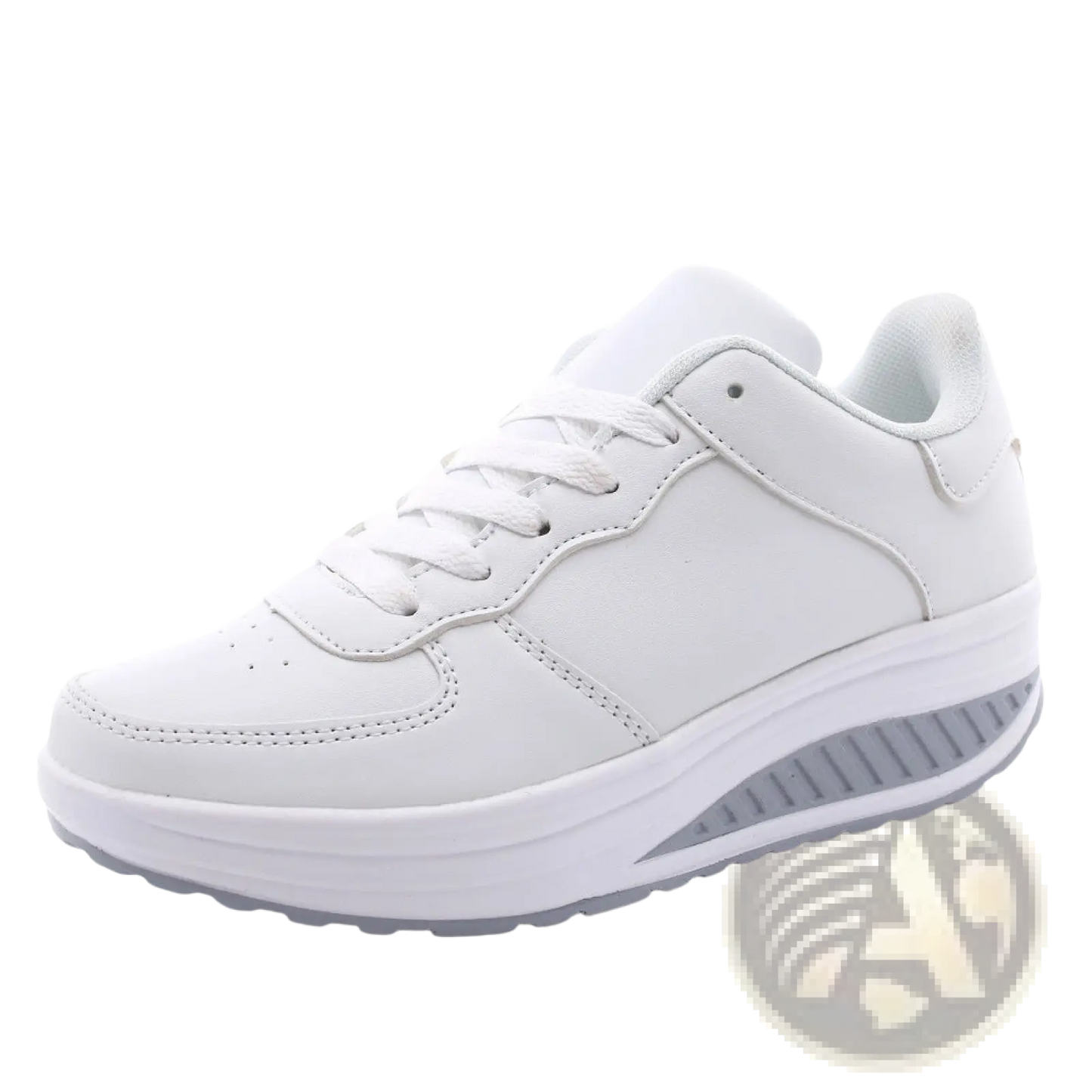 Women's Platform Sneakers Leather Mesh Sports Shoes