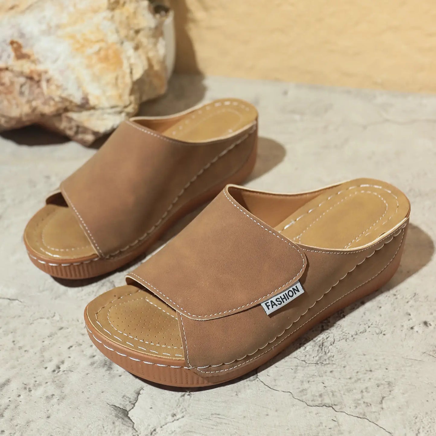 Women's Platform Wedge Summer Slide Sandals