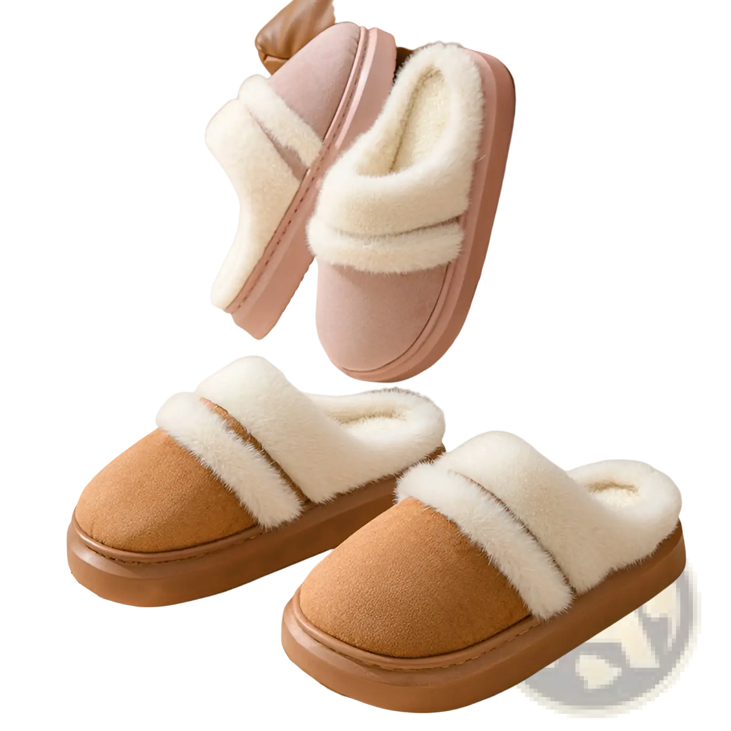 Women's Plush Suede Thick Sole Winter House Slippers
