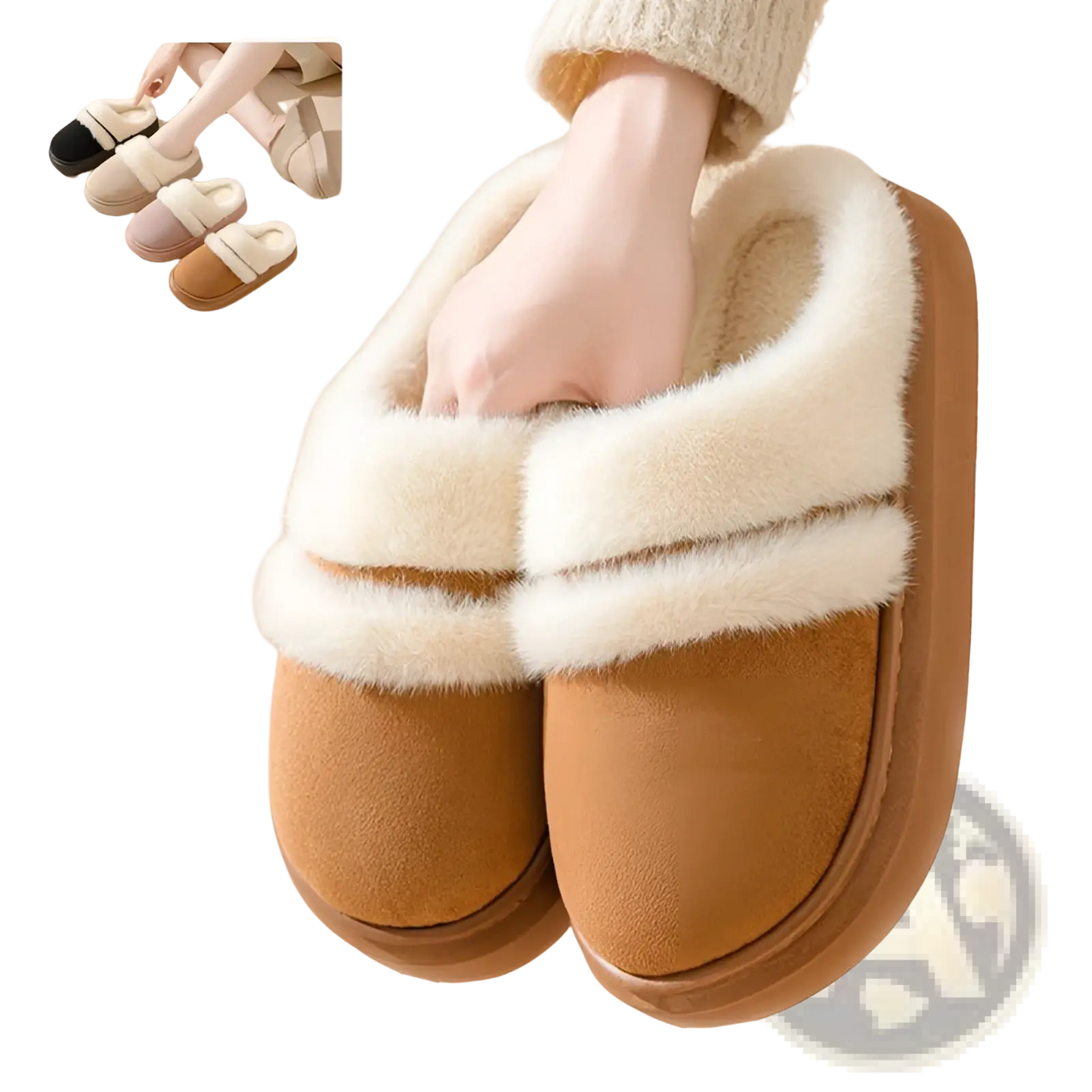 Women's Plush Suede Thick Sole Winter House Slippers