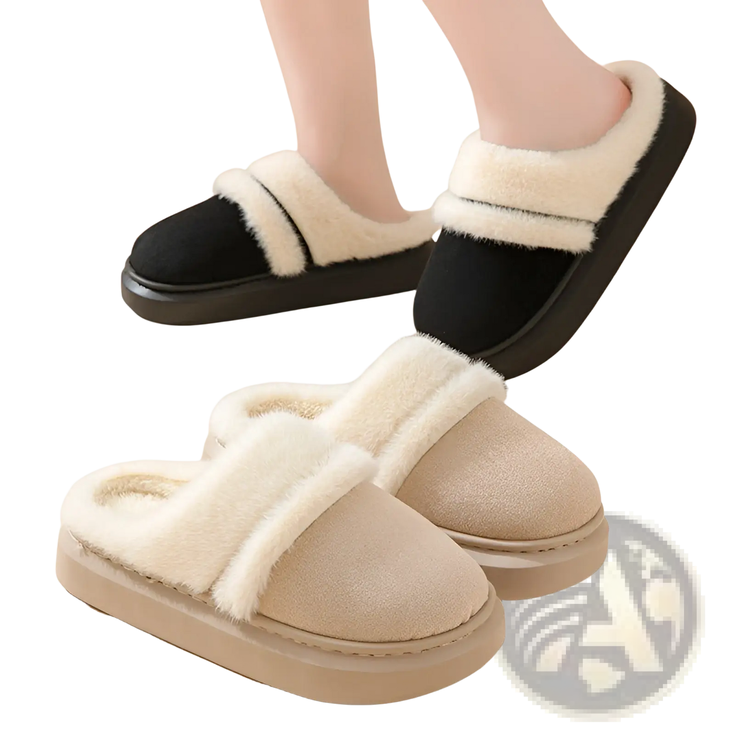 Women's Plush Suede Thick Sole Winter House Slippers
