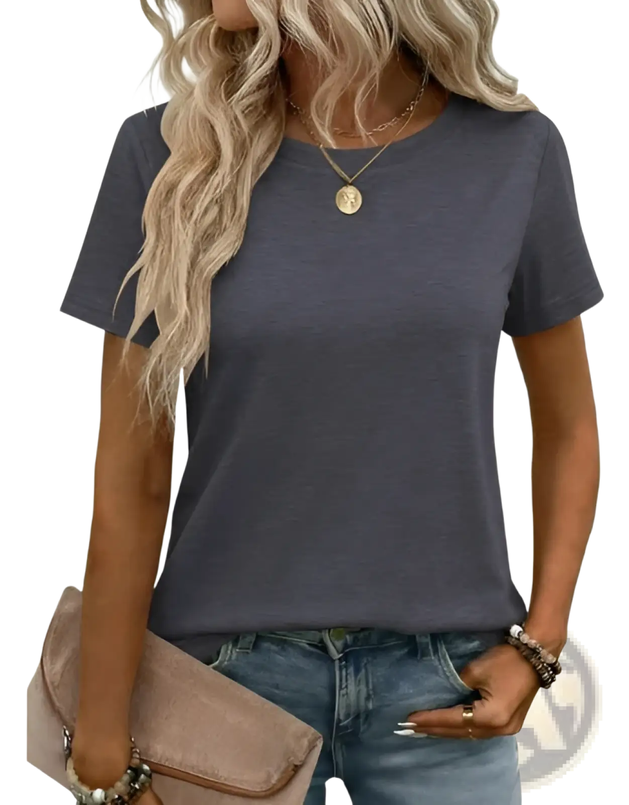 Women's Relaxed Fit Korean Minimalist Cotton T-shirt