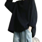 Women's Relaxed Oversized Cotton Blend Pullover Sweatshirt