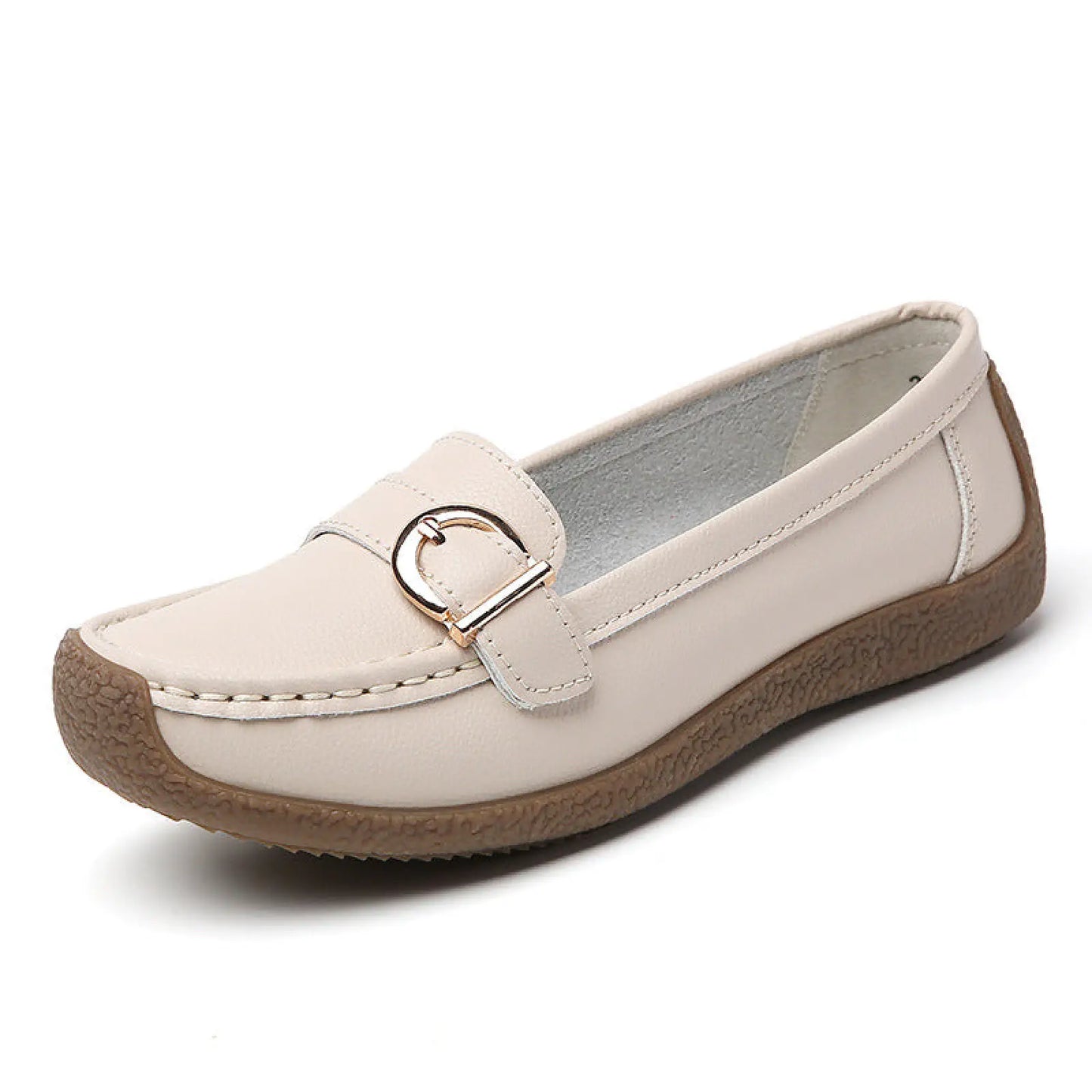 Women's Soft Flat Loafers with Comfortable Beef Tendon Sole
