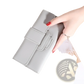 Women's Tri-fold Leather Clutch Wallet with Card Slots
