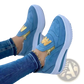 Women's Wedge Slip on Sneakers with Gold Zipper