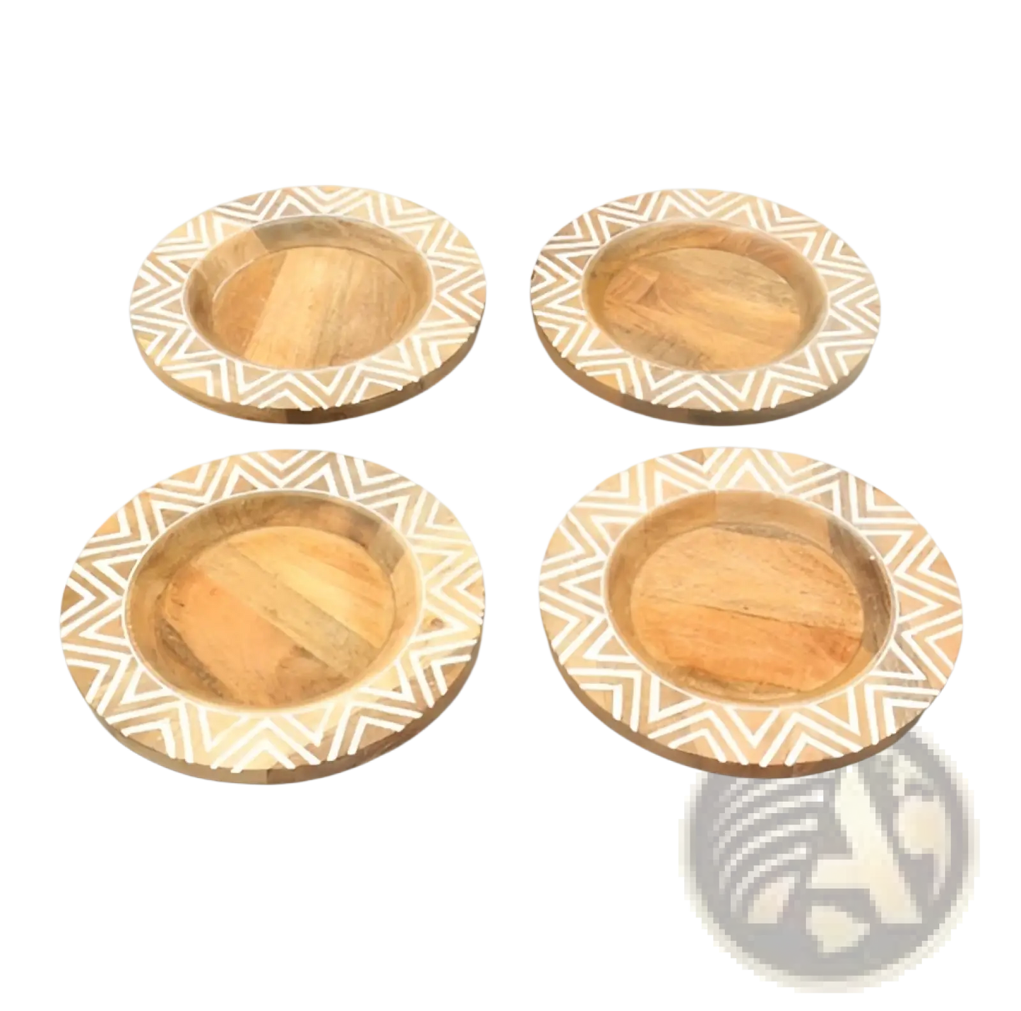 Handcrafted 13 Wood Charger Plate   Wooden Dinning Placemat Artisan Wood Tableware