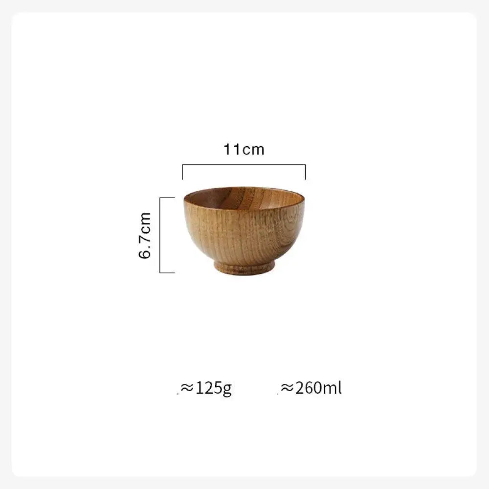 Handcrafted Japanese Style Natural Wooden Bowl