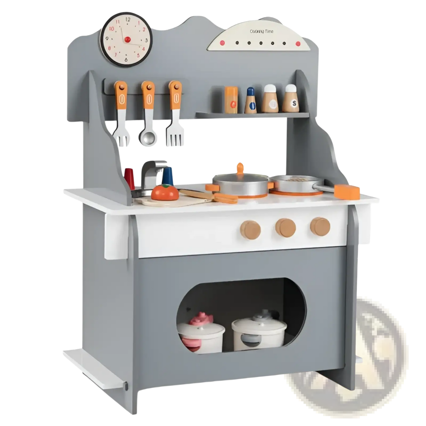 Wooden Play Kitchen Set with Sink and Accessories