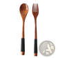 Wooden Spoon and Fork Set Kitchen Utensil Tools 9 Pack