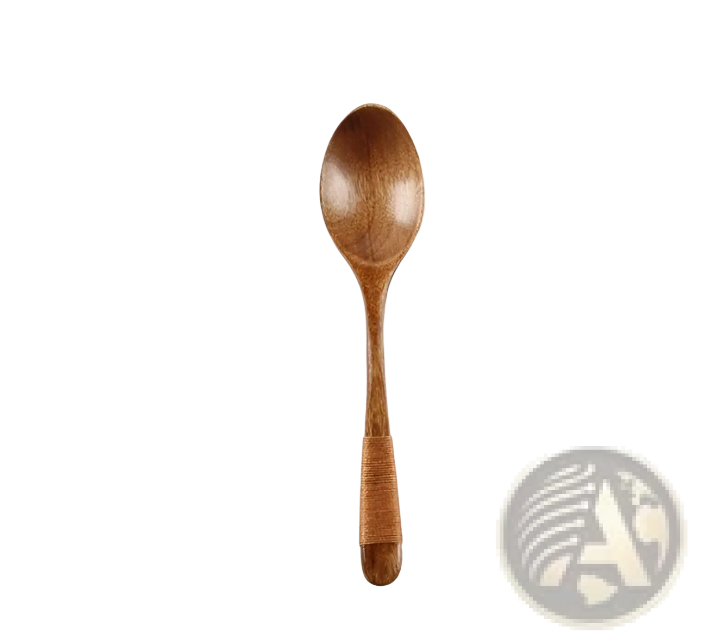 Wooden Spoon Set with Textured Grip and Woven Handles