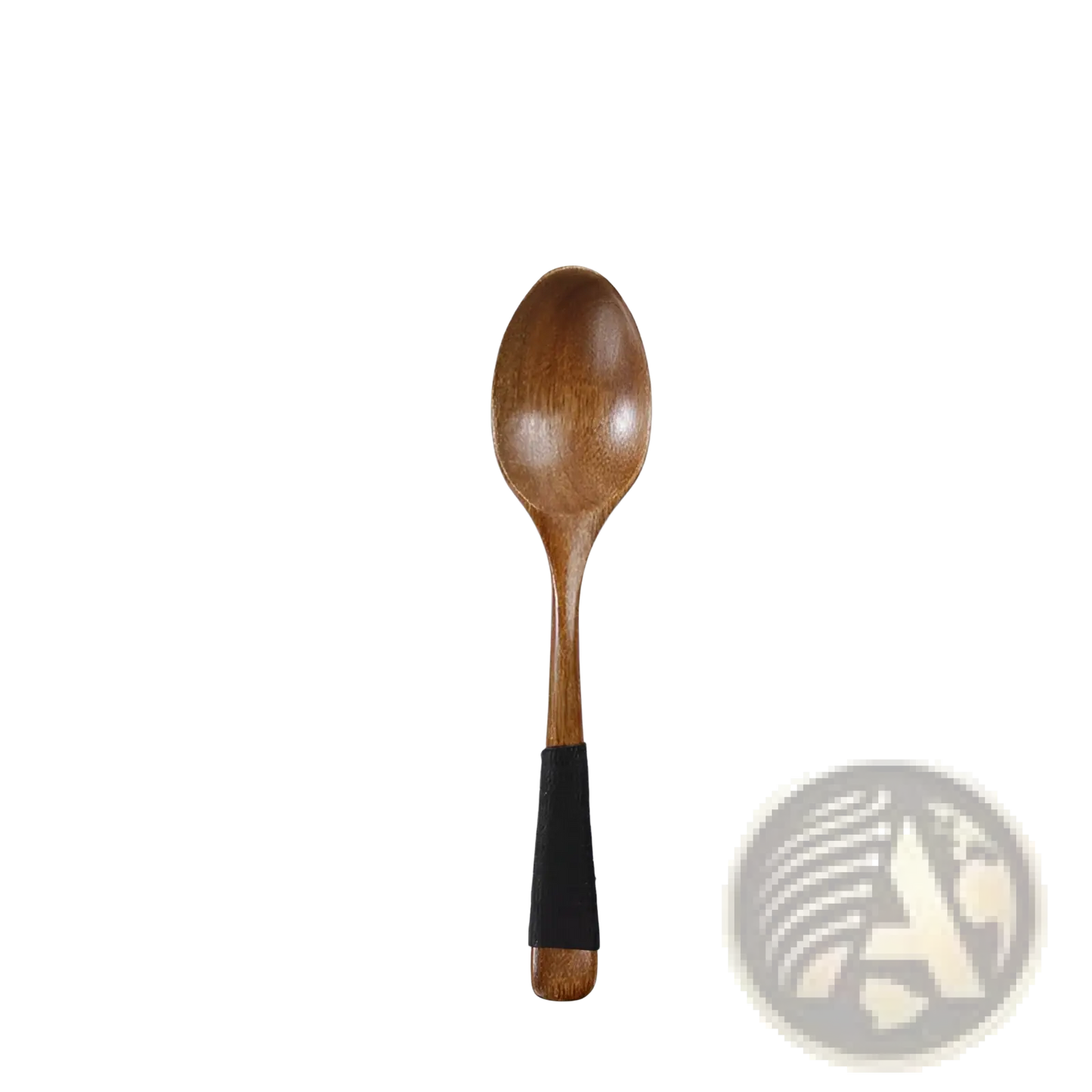 Wooden Spoon Set with Textured Grip and Woven Handles