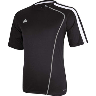 Camiseta de futebol Adidas Sossto para meninos, preta/branca