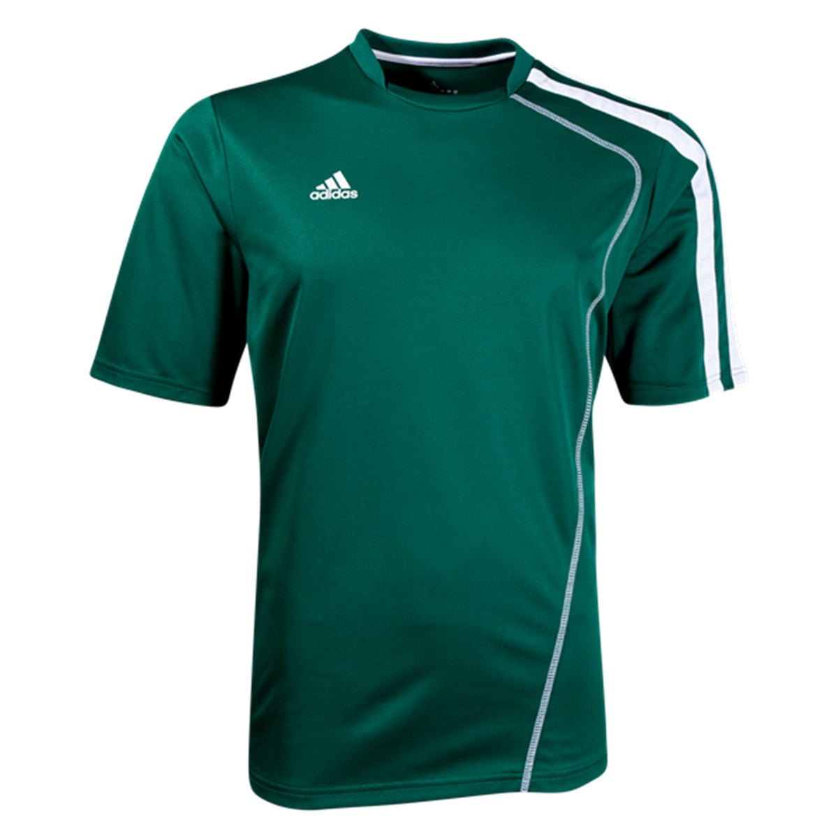 Camiseta de futebol Adidas Sossto para meninos, floresta/branca