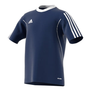 Camiseta Adidas Climalite Squadra 13 para meninos, azul-marinho meia-noite, tamanho juvenil