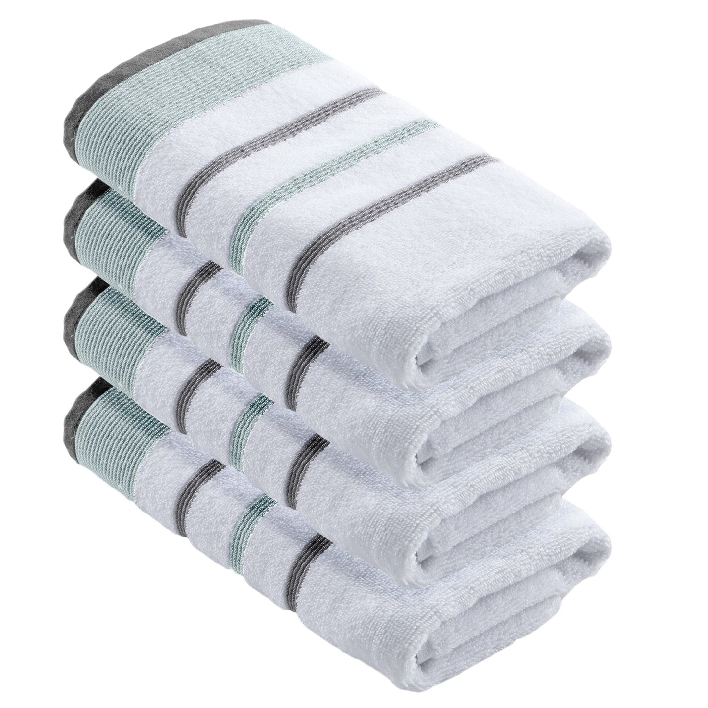 Decorative Cotton Stripe Bath Towel Set - Noelle Collection