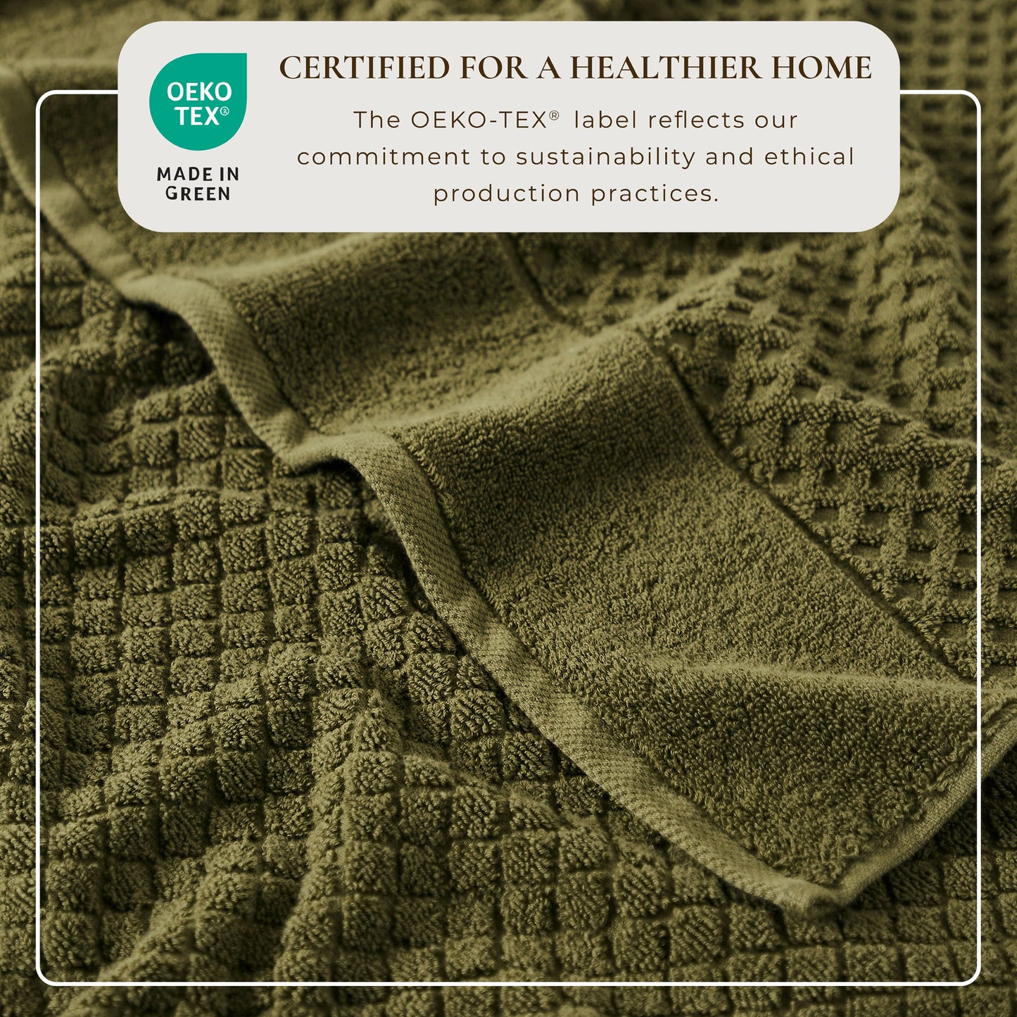 Cotton Diamond Waffle Weave Bath Towel Set - Grayson Collection