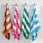 Cotton Velour Cabana Stripe Beach Towel - Novia Collection