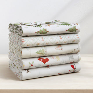 4-Piece Turkish Cotton Christmas Flannel Sheet - Whittaker Collection
