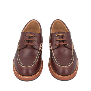 Sapatos masculinos Tod's com cadarço em couro de bezerro marrom, tamanho 6
